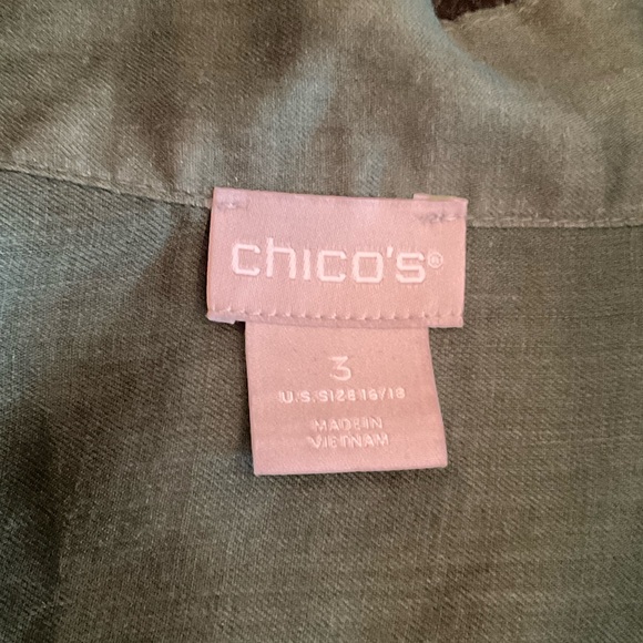 Chico’s Women's Lightweight Green Long-Sleeve Top - Picture 5 of 6